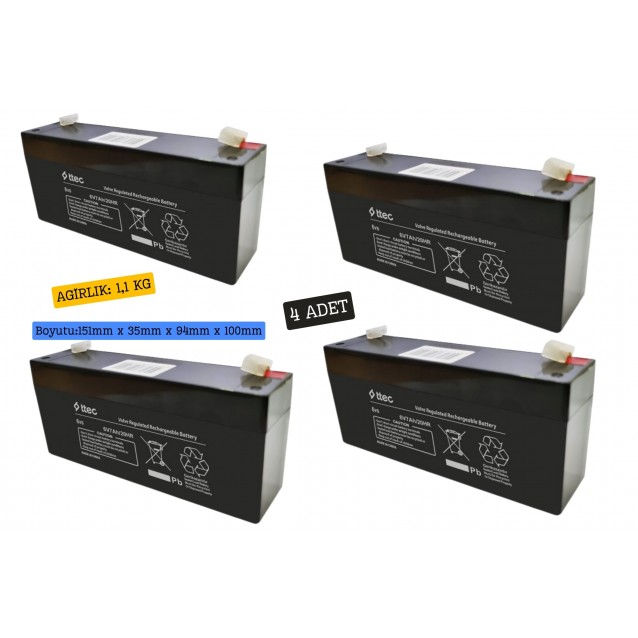 TTEC 6V 7Ah Akü 3 Adet TTEC 6V 7Ah Akü 3 Adet